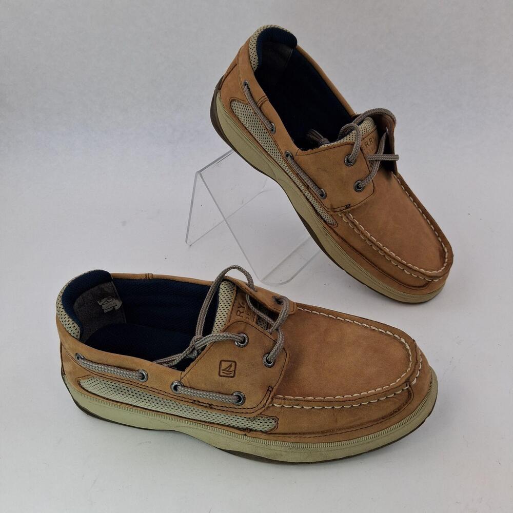Sperry Top-Sider Lanyard Shoes Size 6.5M Brown Leather Boat Deck Casual